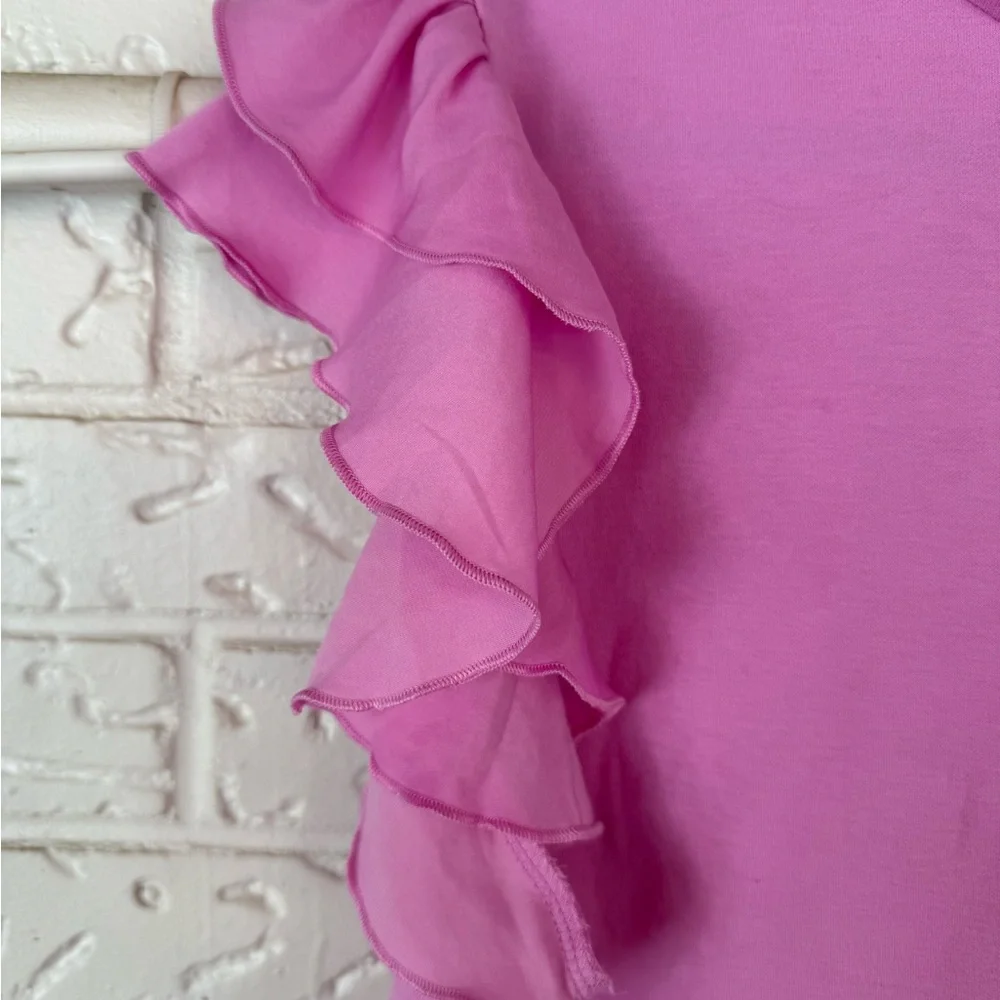 Pink Ruffle Sleeve Top - Picture 3 of 5